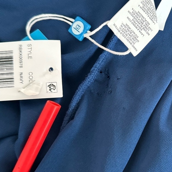 Bleu Rod Kore Shirred Underwire One-Piece Swimsuit swimwear navy NEW 6 - Picture 10 of 10